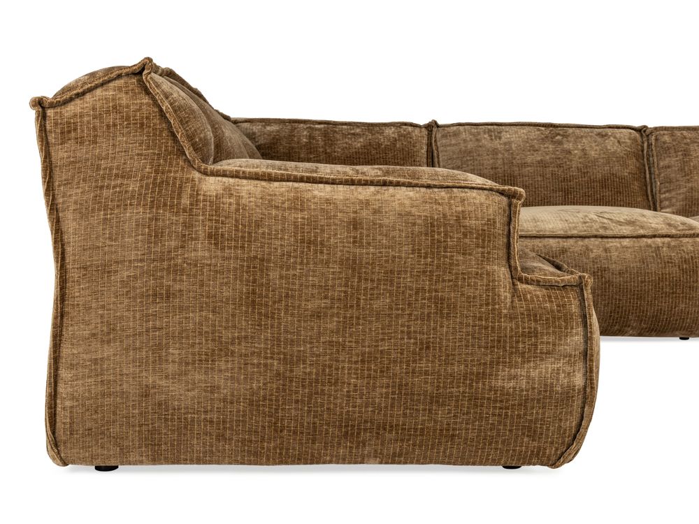 Hoeksalon PLATANI - Bruin ribfluweel C-ESS-PL-HKS1