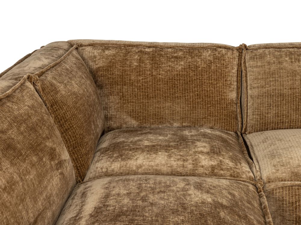 Hoeksalon PLATANI - Bruin ribfluweel C-ESS-PL-HKS1