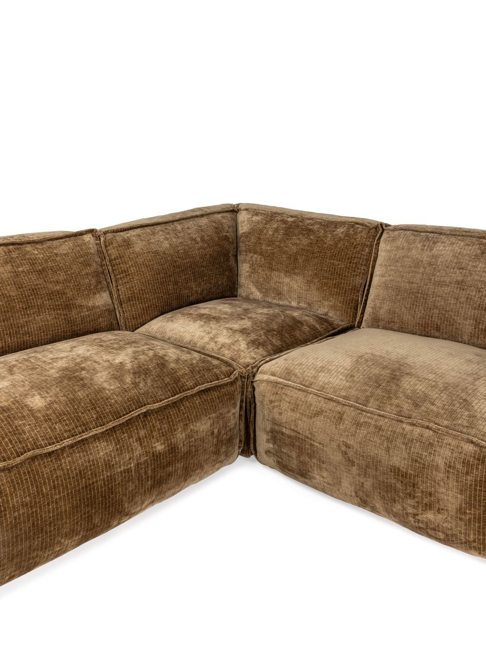 Hoeksalon PLATANI - Bruin ribfluweel C-ESS-PL-HKS1