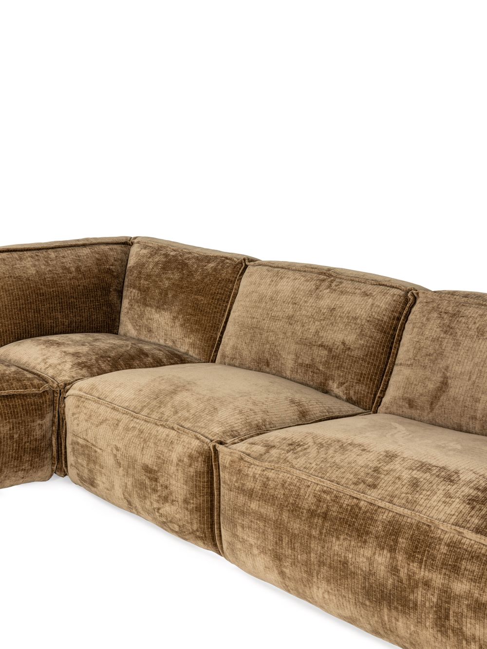 Hoeksalon PLATANI - Bruin ribfluweel C-ESS-PL-HKS1