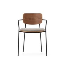 Stoel MAUREEN - Walnootfineer / Grijs KAV CC6028KY85