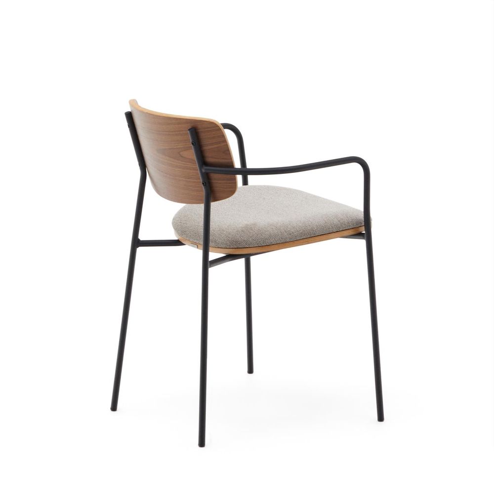 Stoel MAUREEN - Walnootfineer / Grijs KAV CC6028KY85