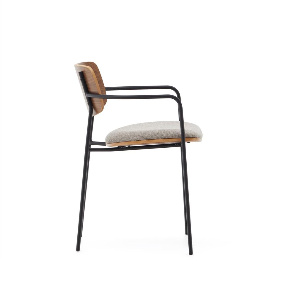 Stoel MAUREEN - Walnootfineer / Grijs KAV CC6028KY85