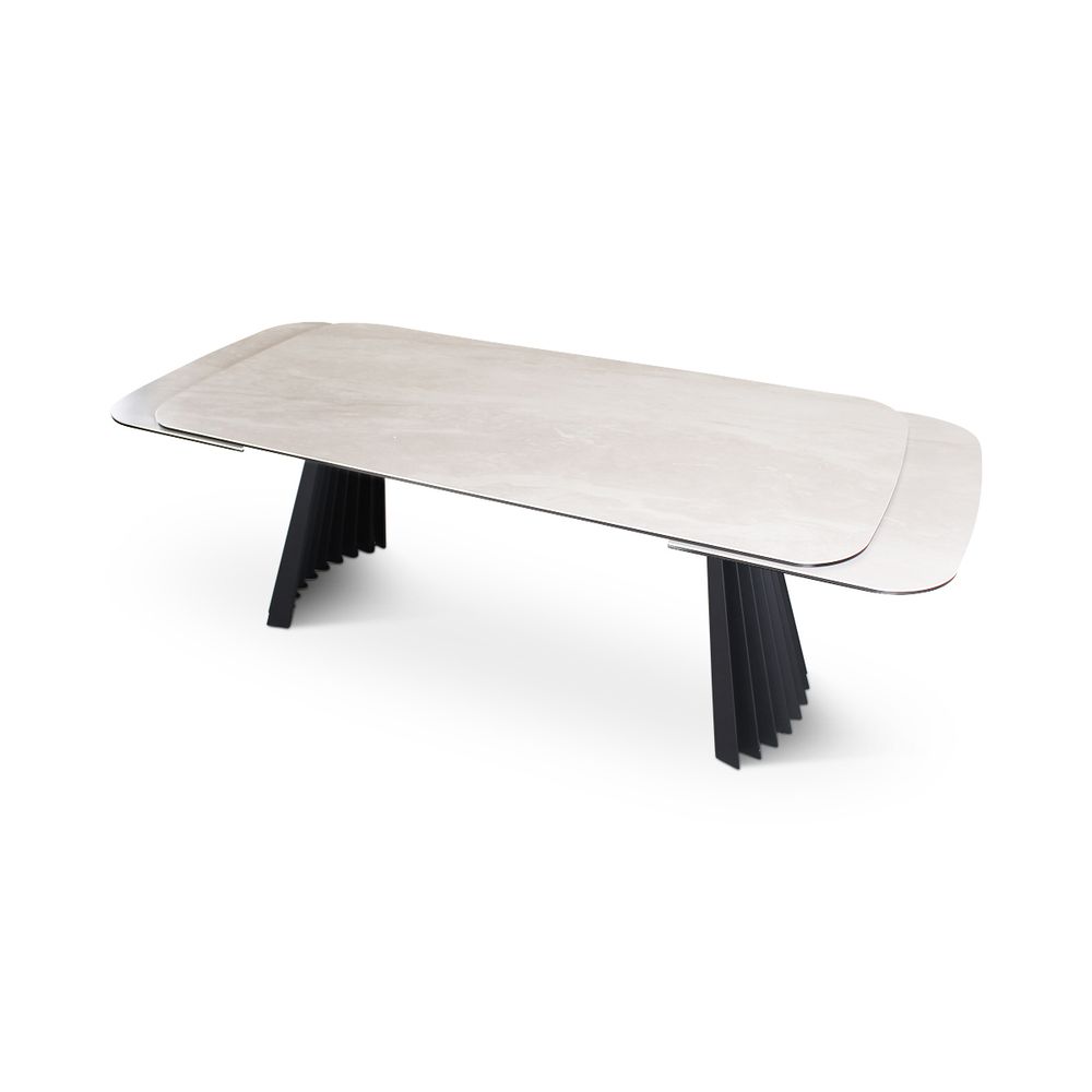 Uittrekbare tafel PAYA - Beige keramiek VDC TA-01053