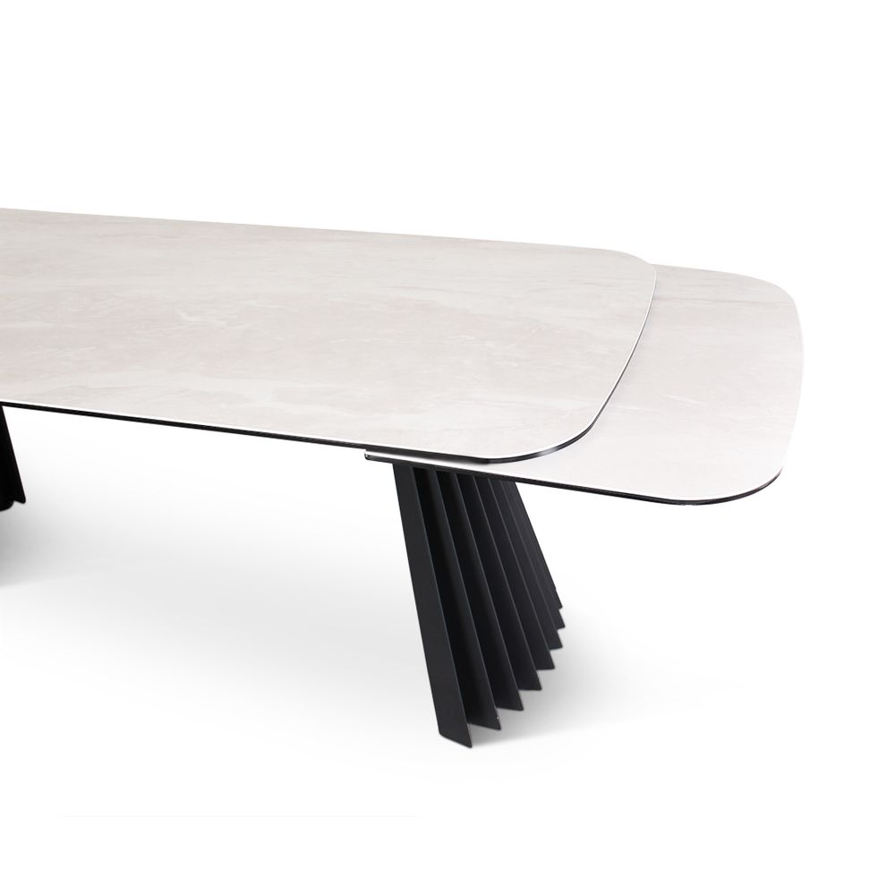 Uittrekbare tafel PAYA - Beige keramiek VDC TA-01053