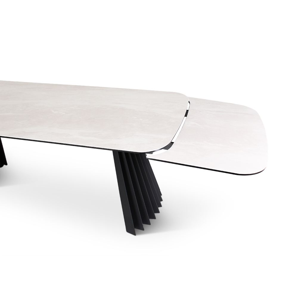 Uittrekbare tafel PAYA - Beige keramiek VDC TA-01053