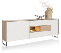 Dressoir LINDFIELD - Wit/Eikenlook XOO 51555LNO