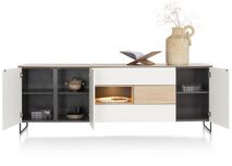 Dressoir LINDFIELD - Wit/Eikenlook XOO 51555LNO
