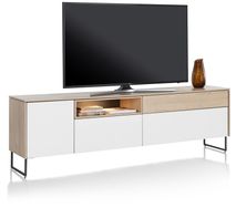 Tv-meubel LINDFIELD - Wit/Eikenlook XOO 51561LNO