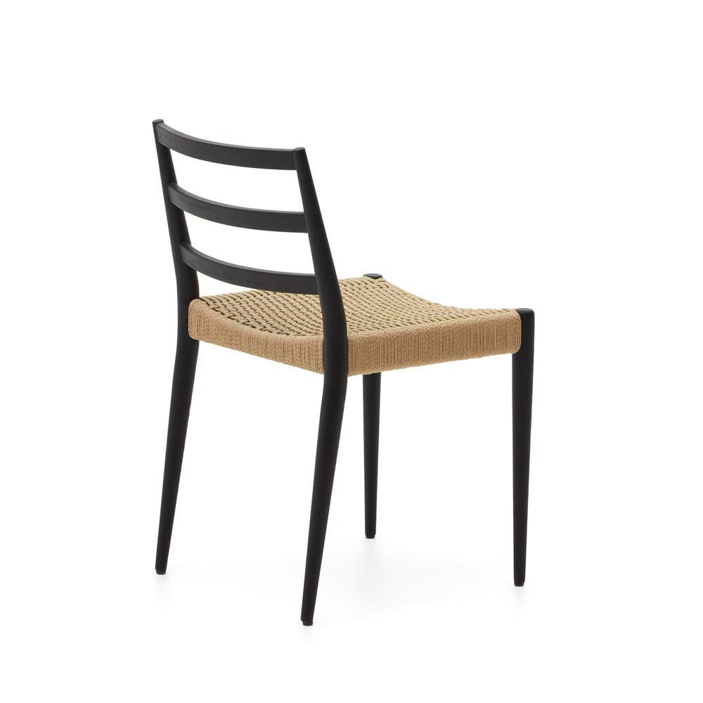 Stoel ANALY - Massief eikenhout/Zwart KAV C0100127CP46