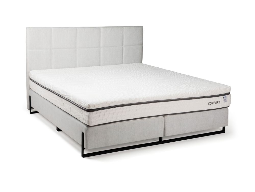 Boxspring BERLIN excl. matras - Lichtgrijs MOL BE BX1620