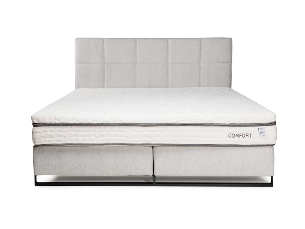 Boxspring BERLIN excl. matras - Lichtgrijs MOL BE BX1620