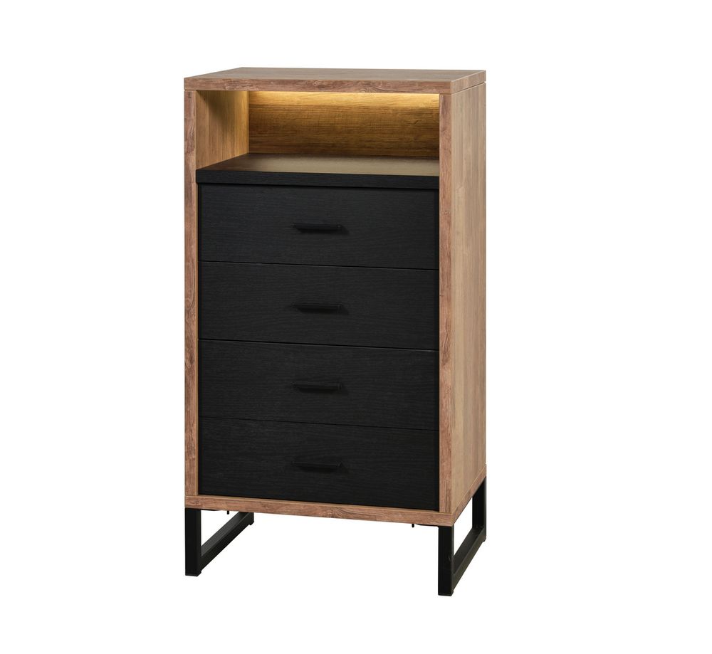 Slaapkamer JAIPUR - Old teak/Elegant Black C-MBR-JP-SK1