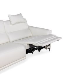 2-zit + 3-zit met 2 elektr. relaxen OSCAR - Wit le C-CAL-156-001