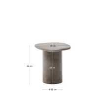 Bijzettafel MACARELLA - Grijs cement KAV J0300048PR14