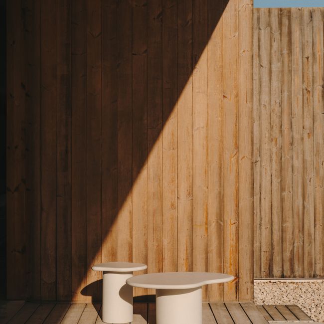 Bijzettafel MACARELLA - Grijs cement