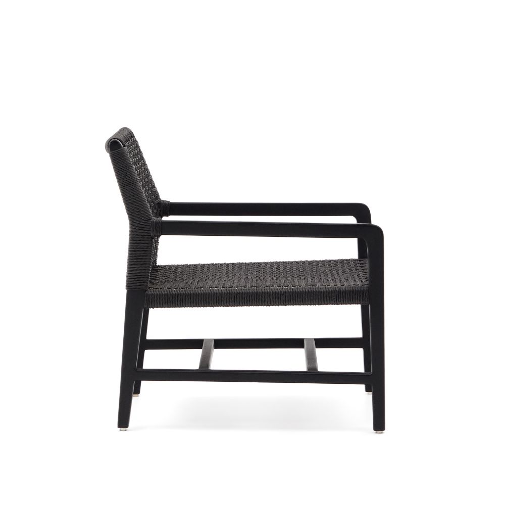 Loungefauteuil SABOLLA - Zwart / Teakhout KAV J1700018MM01