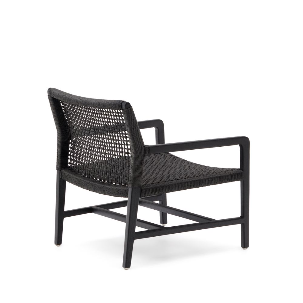 Loungefauteuil SABOLLA - Zwart / Teakhout KAV J1700018MM01