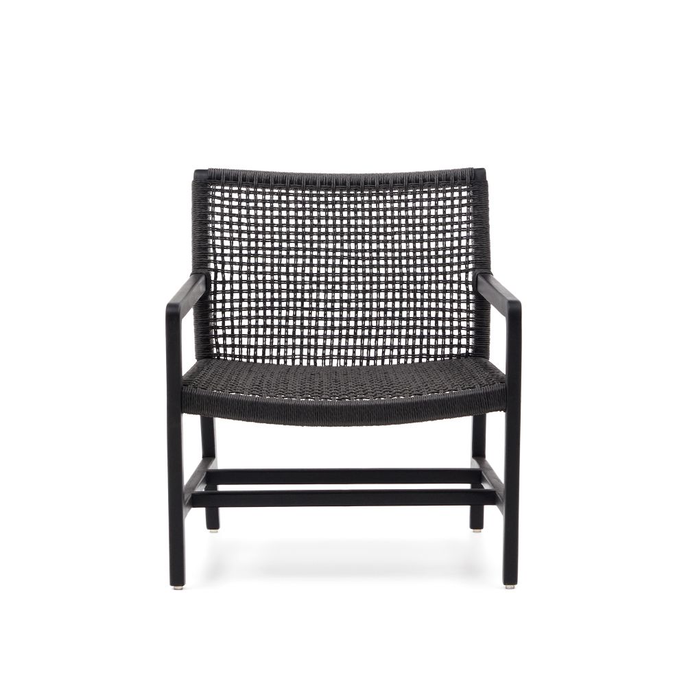 Loungefauteuil SABOLLA - Zwart / Teakhout KAV J1700018MM01