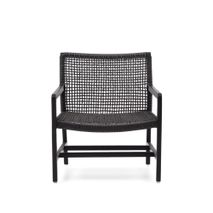 Loungefauteuil SABOLLA - Zwart / Teakhout KAV J1700018MM01