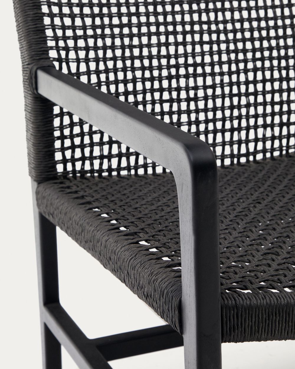 Loungefauteuil SABOLLA - Zwart / Teakhout KAV J1700018MM01