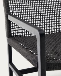 Loungefauteuil SABOLLA - Zwart / Teakhout KAV J1700018MM01