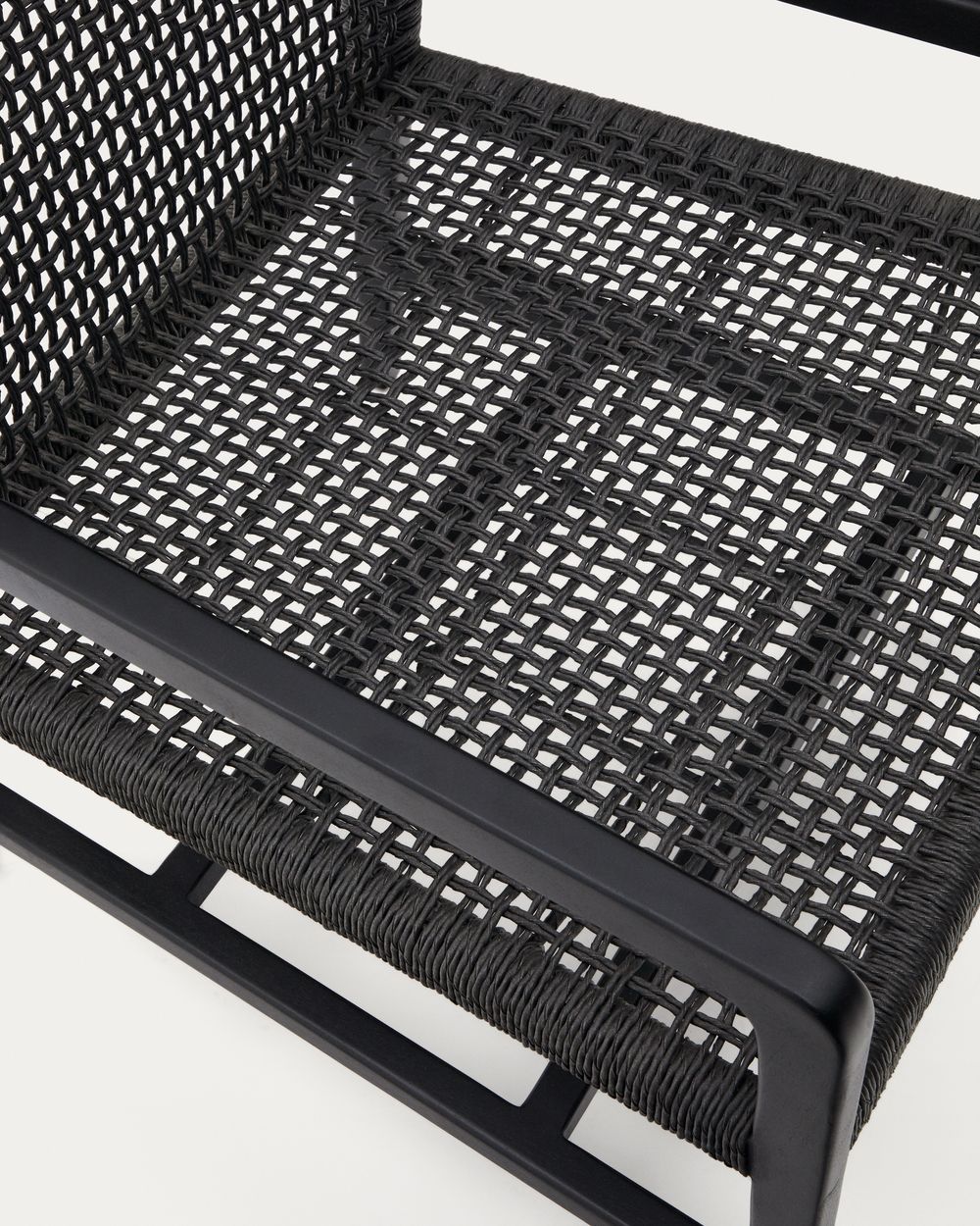 Loungefauteuil SABOLLA - Zwart / Teakhout KAV J1700018MM01
