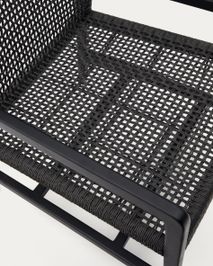 Loungefauteuil SABOLLA - Zwart / Teakhout KAV J1700018MM01