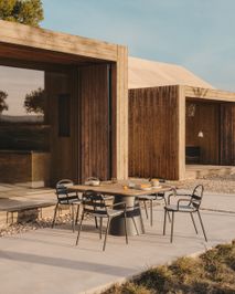 Tuintafel TUDONS - Teak / Aluminium KAV J01000064NN02