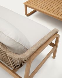 Loungeset VELLANA - Beige/Acaciahout KAV J1600019JJ12