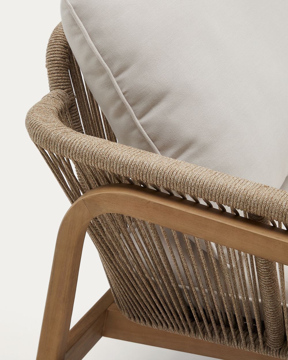 Loungeset VELLANA - Beige/Acaciahout KAV J1600019JJ12