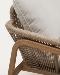 Loungeset VELLANA - Beige/Acaciahout KAV J1600019JJ12