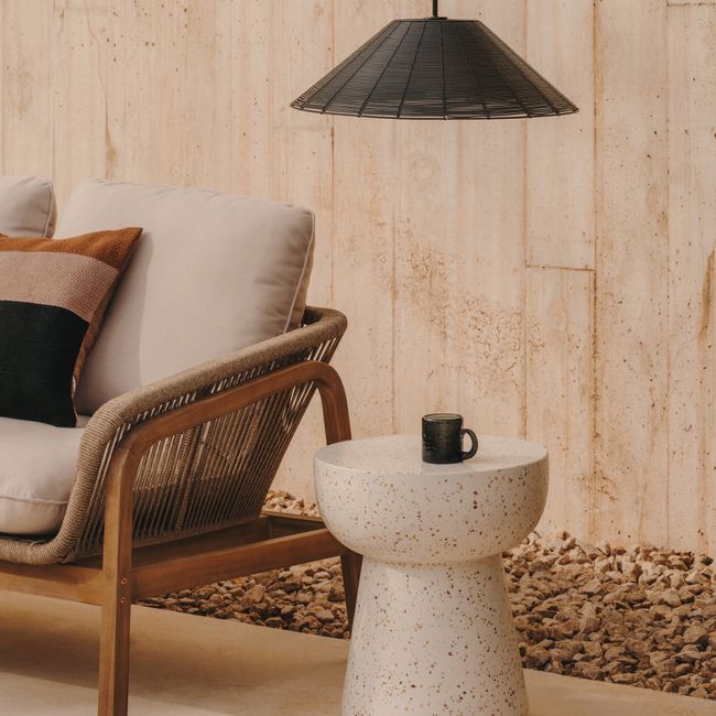 Bijzettafel PADA - Wit Terrazzo