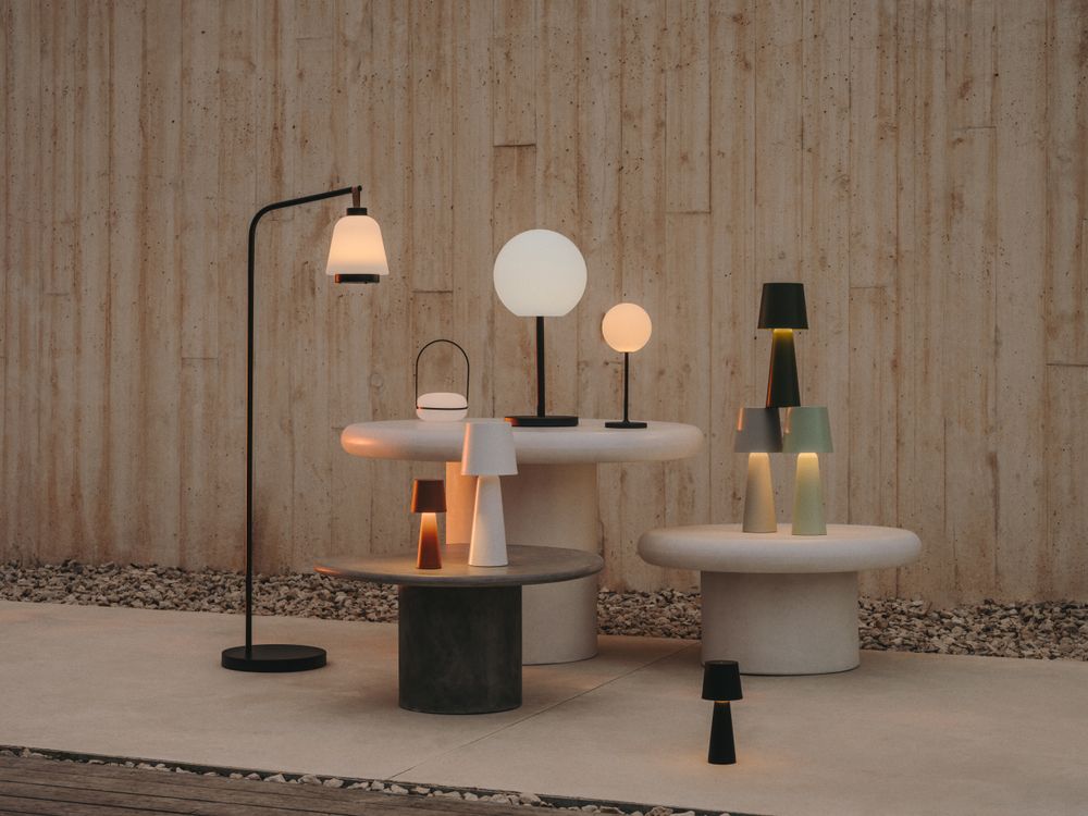 Ronde tuintafel ADDAIA - Wit cement KAV J0100089PR05