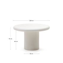 Ronde tuintafel ADDAIA - Wit cement KAV J0100089PR05