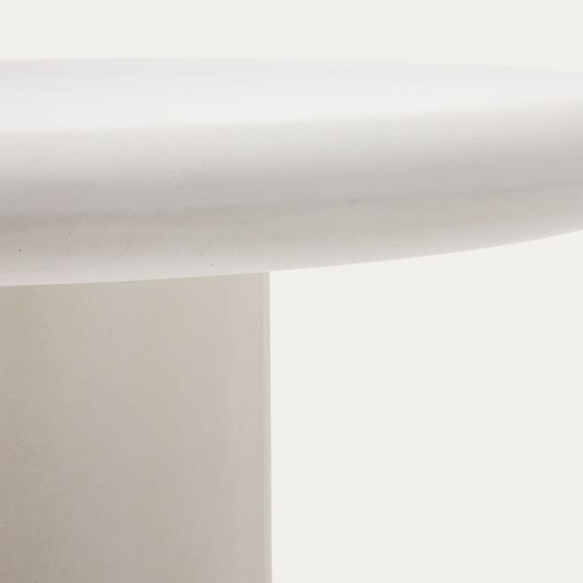 Ronde tuintafel ADDAIA - Wit cement