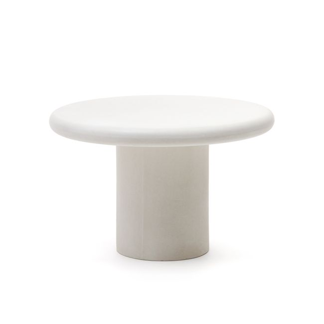 Ronde tuintafel ADDAIA - Wit cement