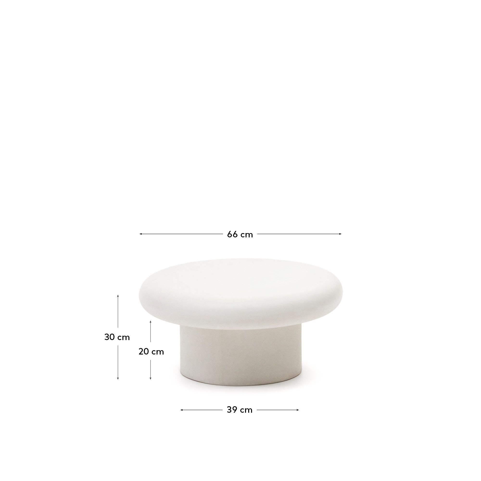 Salontafel ADDAIA - Wit cement