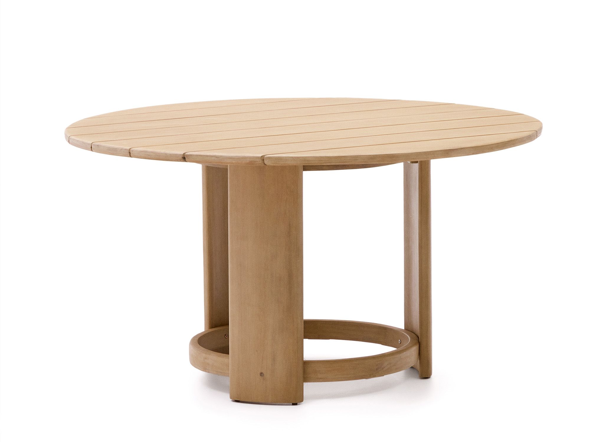Ronde tuintafel XORIGUER - Massief eucalyptushout