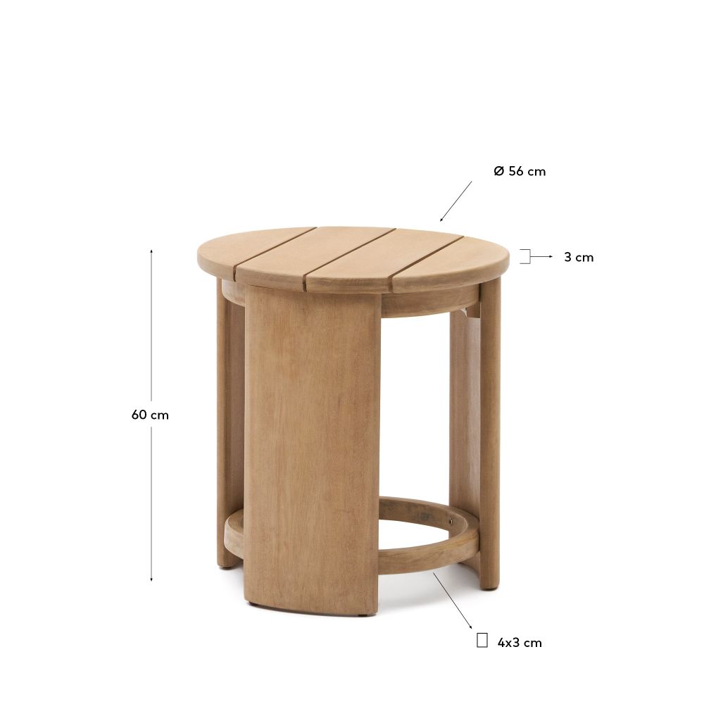 Bijzettafel XORIGUER - Massief eucalyptushout KAV J0400026MM46