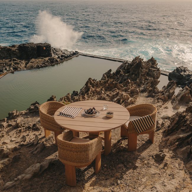 Tuinstoel XORIGUER - Synthetisch rotan/Eucalyptush