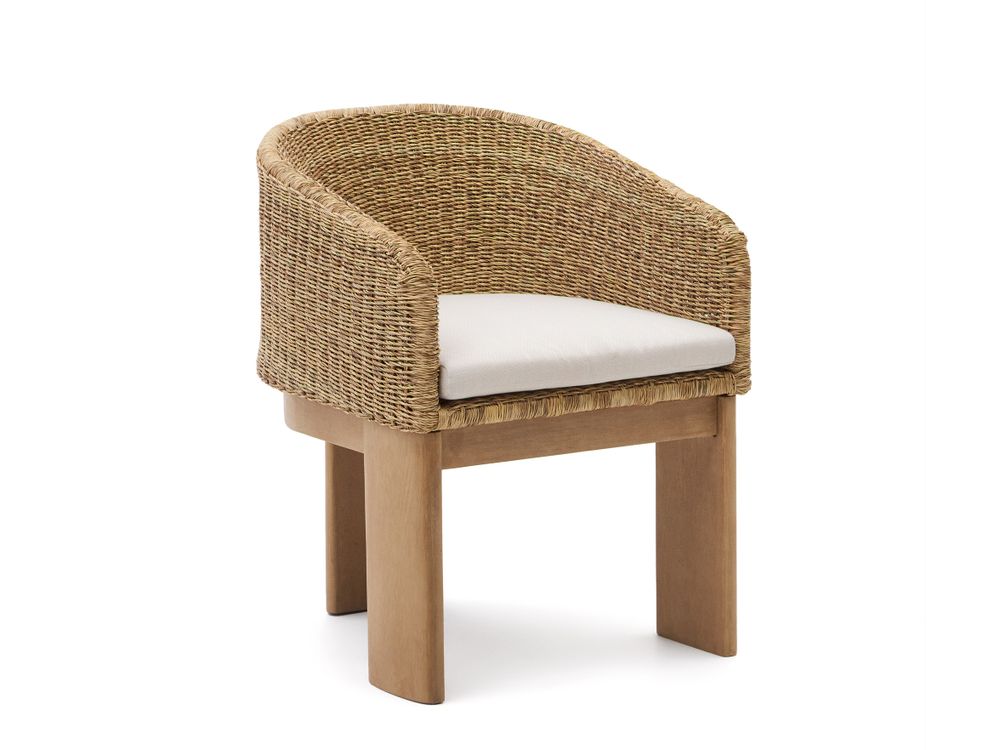 Tuinstoel XORIGUER - Synthetisch rotan/Eucalyptush KAV J0600091FF12
