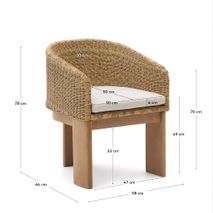 Tuinstoel XORIGUER - Synthetisch rotan/Eucalyptush KAV J0600091FF12