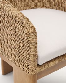 Tuinstoel XORIGUER - Synthetisch rotan/Eucalyptush KAV J0600091FF12