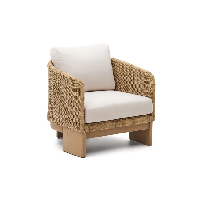 Fauteuil XORIGUER - Synthetisch Rotan / Eucalyptus