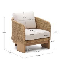 Fauteuil XORIGUER - Synthetisch Rotan / Eucalyptus KAV J1700050FF12