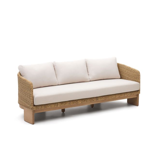 3-zit XORIGUER - Synthetisch rotan/Eucalyptushout