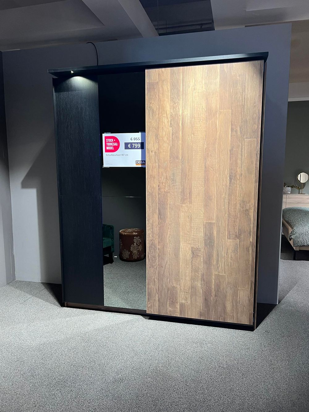 Schuifdeurkast JAIPUR - Old Teak MBR-71-000001