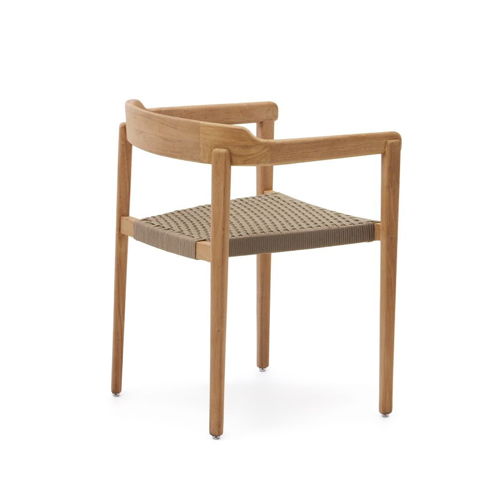 Tuinstoel ICARO - Massief teak/Beige touw KAV J0600108JJ12
