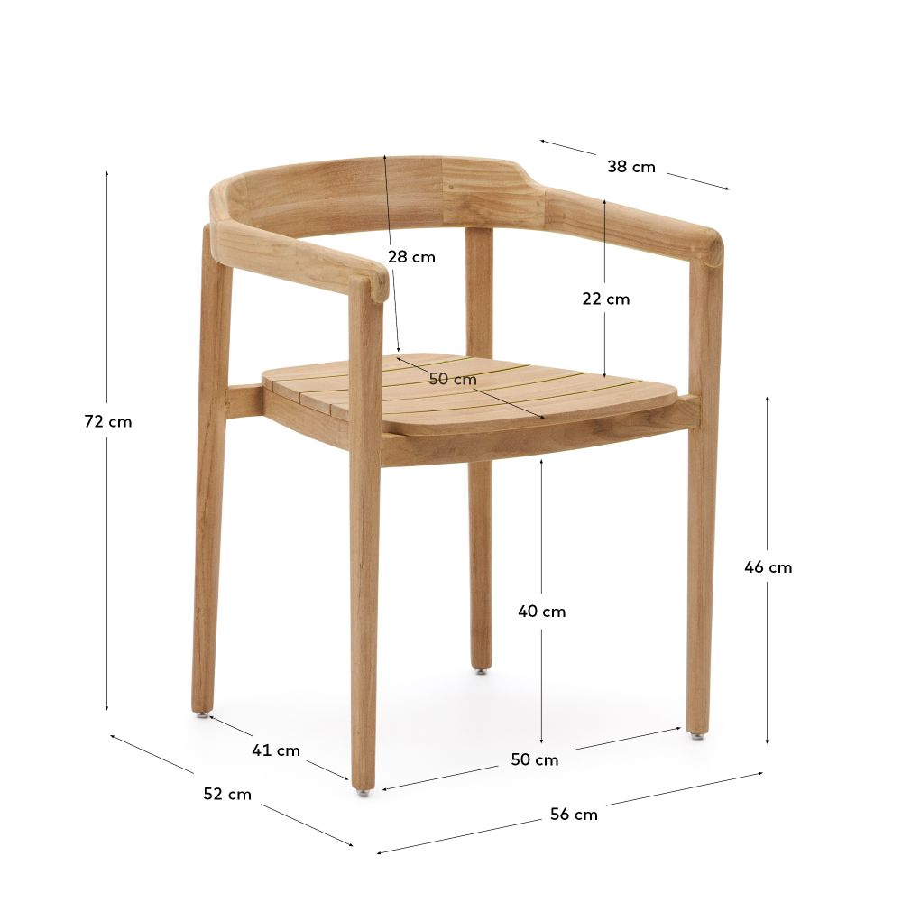 Tuinstoel ICARO - Massief teak KAV J0600110MM47